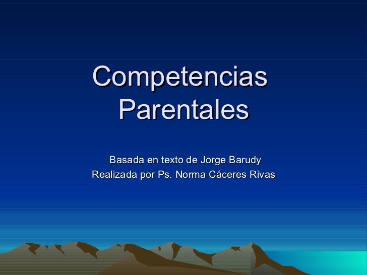 barudy habilidades parentales
